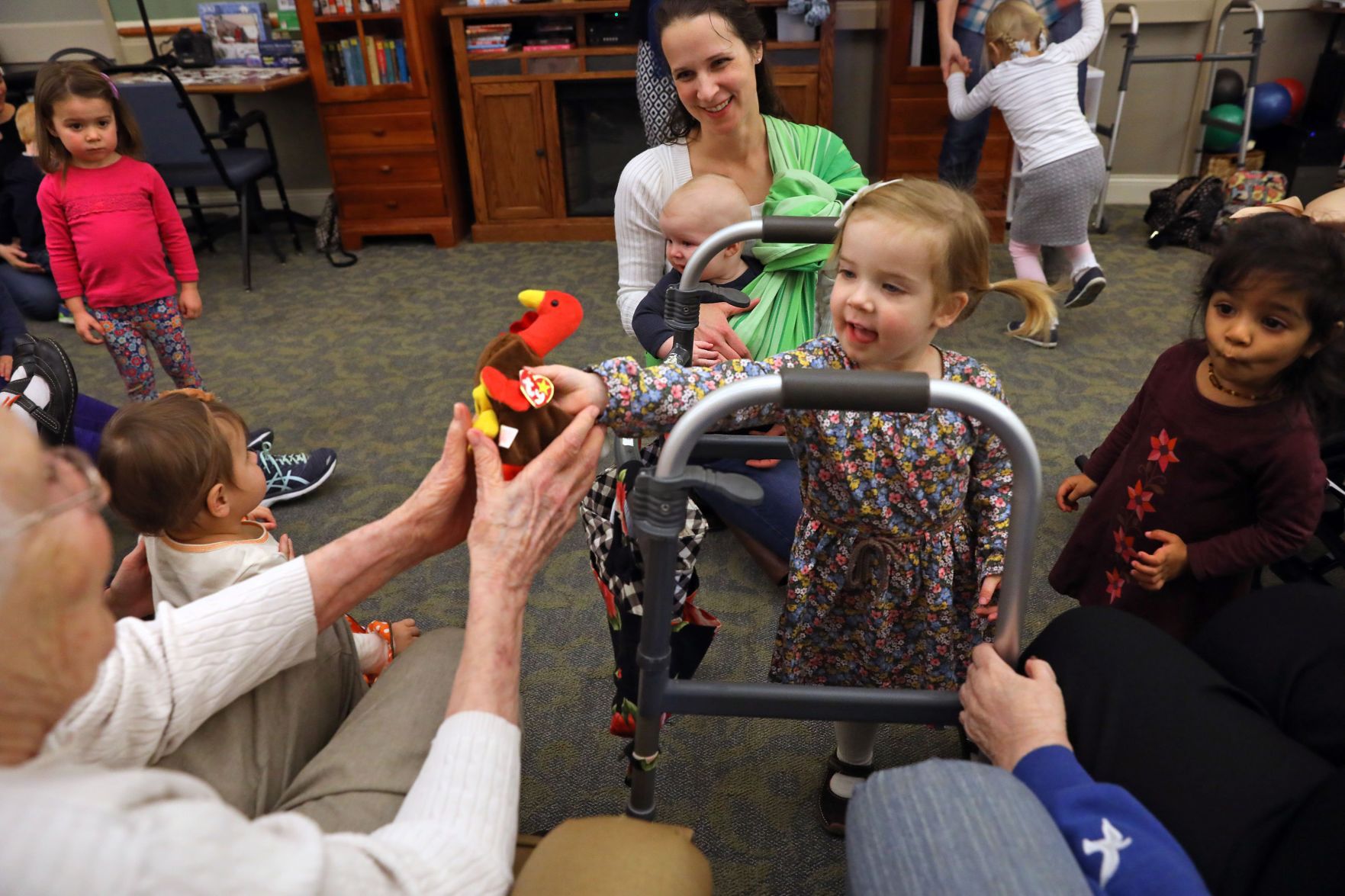 Intergenerational music therapy